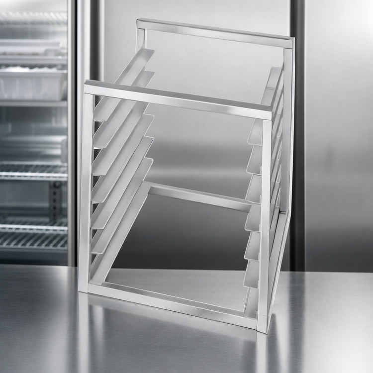 Product image #3 for Standard Heavy-Duty Aluminum End-Load Bun Pan Rack for Reach-In Refrigerators, 7-Pan Capacity