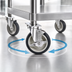 Thumbnail image #3 for Quantum Swivel Polyurethane Stainless Steel Plate Caster with Brake and Zerk Grease Fittings, 5