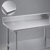 Thumbnail image #3 for Advance Tabco KLG-305 Stainless Steel Work Table with 5-Inch Backsplash and Galvanized Undershelf, 60 x 30 Inches
