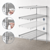 Thumbnail image #3 for Metro Super Erecta Super Adjustable Add-On Wire Shelving Unit, 42W x 24D x 63H, Chrome Plated, 4 Shelves