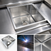 Thumbnail image #3 for 20 x 20 x 12 Single-Compartment Weld-In Sink Bowl, 16-Gauge 304 Stainless Steel