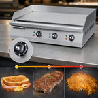 Thumbnail image #3 for Admiral Craft Equipment Corp. GRID-30 Countertop Electric Griddle, 30 x 15-1/2 Inch, Thermostatic, Stainless Steel, 208/240V