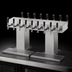 Thumbnail image #3 for Perlick 24-Faucet Back-to-Back Bridge Tee Countertop Glycol-Cooled Draft Beer Tower