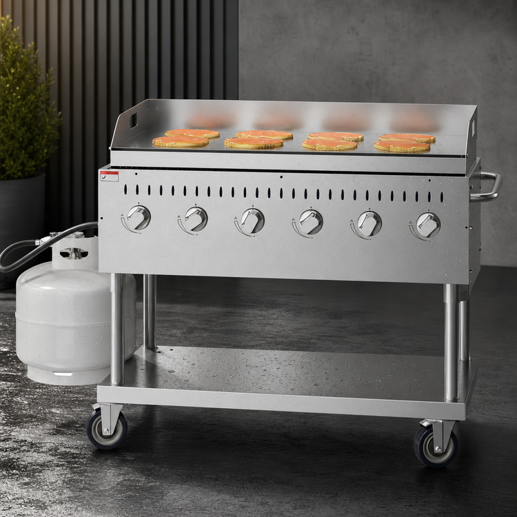 Product image #3 for KoolMore 48-Inch Commercial Outdoor Propane Gas Grill with Griddle and 6 Burners