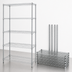 Thumbnail image #3 for Quantum WR54-1836C-5 Chrome Wire Shelving Starter Kit, 36 x 18 x 54 Inches