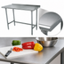 Thumbnail image #3 for Advance Tabco Special Value Series Open Base Stainless Steel Work Table with 1-1/2 Inch Rear Up-Turn, 84W x 30D