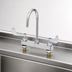 Thumbnail image #3 for T&S Brass 8-Inch Center Deck Mount Workboard Mixing Faucet with 5-11/16-Inch Swivel Gooseneck