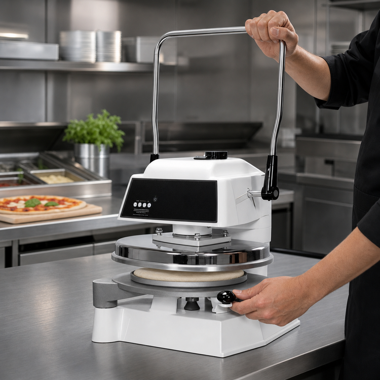 Product image #3 for Proluxe Endurance X1M Countertop Manual Pizza Dough Press with Heated Upper Platen, Up to 18-Inch Diameter