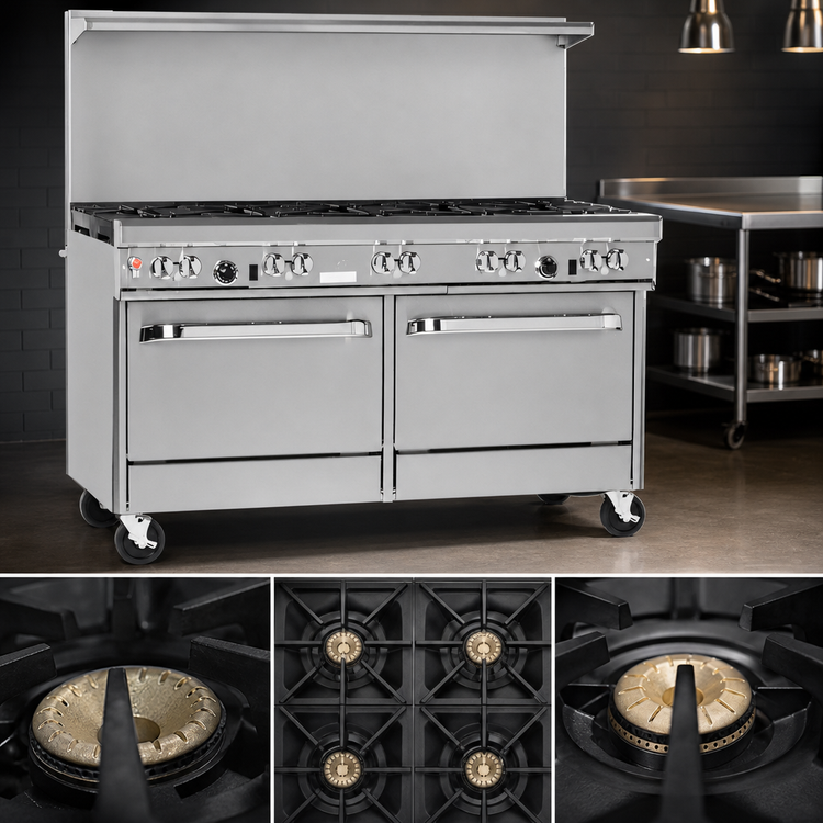 Product image #3 for Southbend Ultimate 60-Inch Gas Restaurant Range with 36-Inch Thermostatic Griddle, Convection Oven, and Cabinet Base