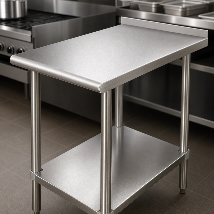 Product image #3 for Advance Tabco 18" x 30" 16-Gauge 304 Stainless Steel Equipment Filler Table with Adjustable Undershelf