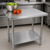 Thumbnail image #3 for BK Resources 30-Inch x 24-Inch 18-Gauge 430 Stainless Steel Work Table with Adjustable Undershelf