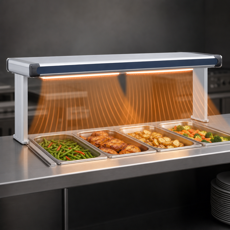Product image #3 for Hatco Glo-Ray Designer Dual Strip Heat Lamp with Lights, 27-1/2 Inch W, Aluminum, 820 Watts