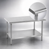 Thumbnail image #3 for Advance Tabco AG-365 60-Inch x 36-Inch 16 Gauge 430 Stainless Steel Flat Top Work Table with Adjustable Galvanized Undershelf