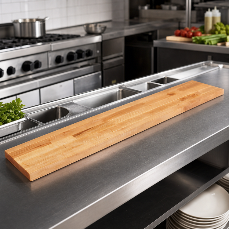 Product image #3 for John Boos Steam Table Cutting Board, 72 Inch x 10 Inch x 1-1/4 Inch, Northern Hard Rock Maple