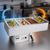 Thumbnail image #3 for Atlas Metal WCM-HP-3 3-Pan Hot/Cold Drop-In Food Well with Self-Contained Refrigeration