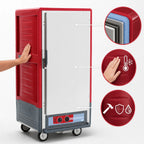 Thumbnail image #3 for Metro C5 Insulation Armour C537-HFS-L 3/4-Height Mobile Heated Holding Cabinet, Solid Door, 27 Full-Size Pan Capacity