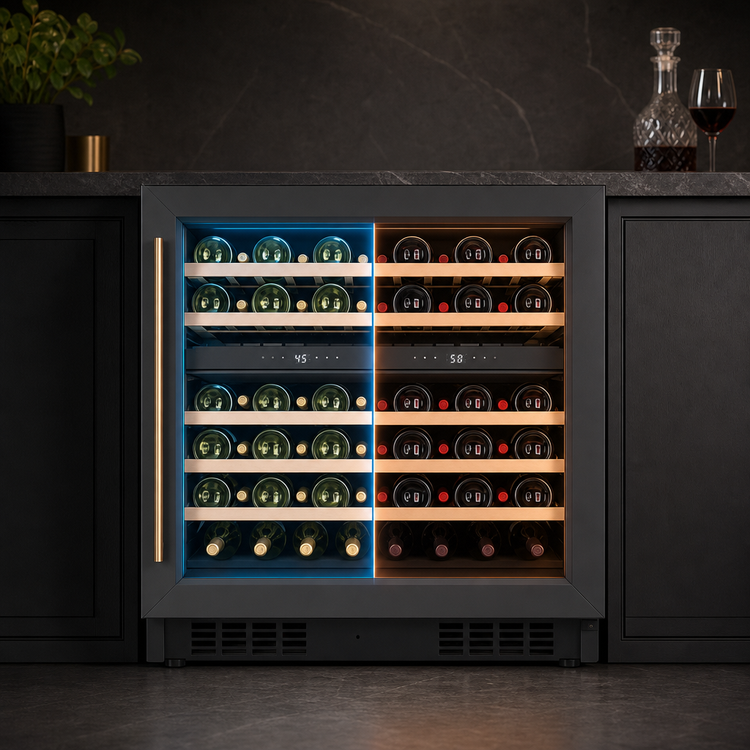 Product image #4 for KoolMore Dual Zone 2-Section Glass Door Wine Cooler