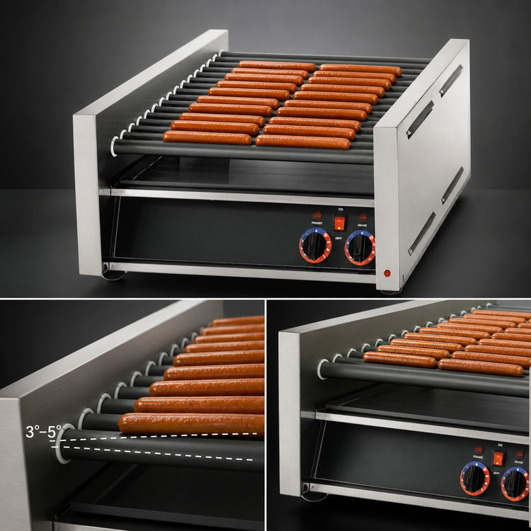 Product image #3 for Grill-Max 20SC 20 Hot Dog Roller Grill with Duratec Coated Rollers and Analog Controls