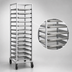 Thumbnail image #3 for Dinex Mobile Full-Height Open-Side Aluminum Pan Rack for 20 Full-Size 18 x 26 Pans