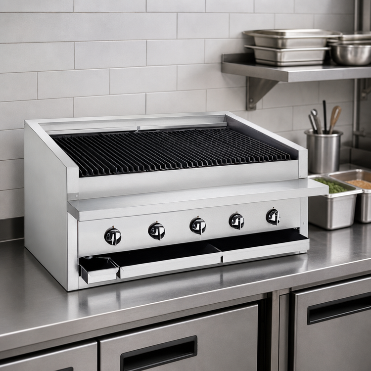 Product image #3 for Bakers Pride Dante Series L-36RS-R 36-Inch Low-Profile Countertop Gas Radiant Charbroiler