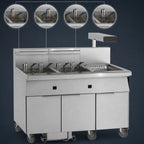 Thumbnail image #3 for Imperial (Middleby) IFSCB450EUC Electric 4-Tank Floor Fryer, 50 lb. Per Tank, Computer Controls, Built-In Filter