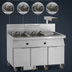 Thumbnail image #3 for Imperial Electric Floor Model 4-Battery Fryer with Built-In Filter and Dump Station, 50 lb. Per Tank