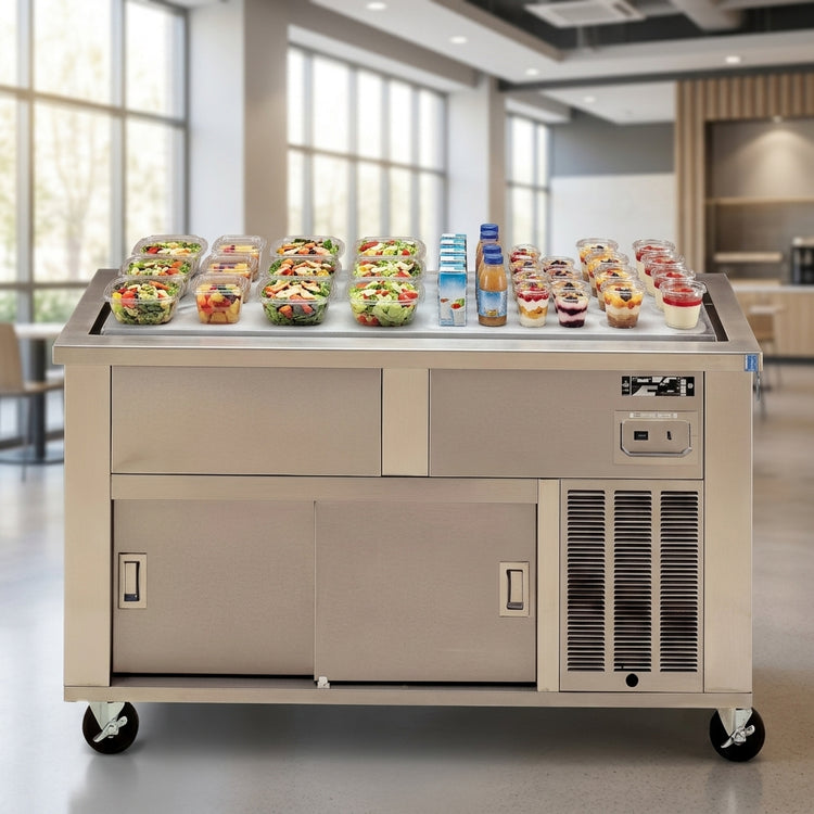 Product image #2 for DineXpress DXP4FT 4-Pan Frost Top Mobile Serving Counter