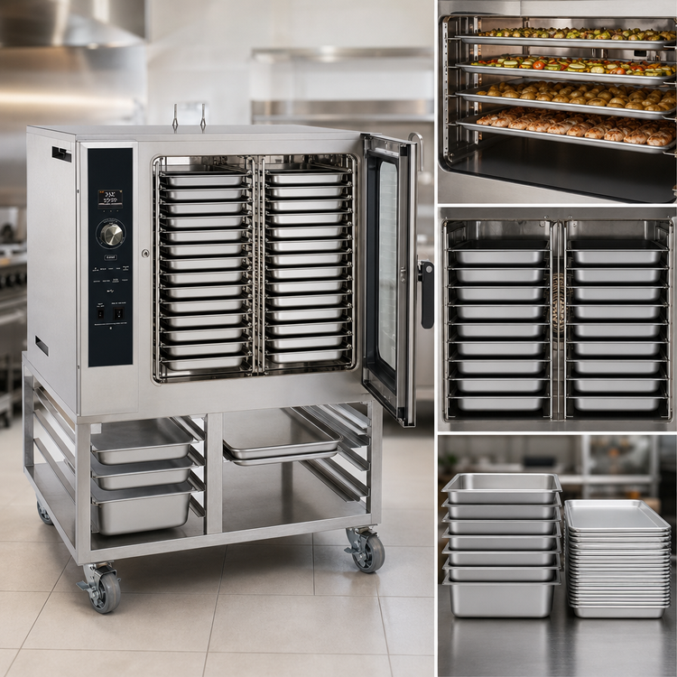 Product image #4 for Blodgett Combi CNVX-14G SGL Single Deck Gas Convection Oven with Floor Stand