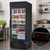 Thumbnail image #3 for True One-Section Glass Door Merchandiser Refrigerator with Health Safety Timer, 5 Shelves, Black Exterior (GDM-26-HST02-HC~TSL01)