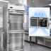 Thumbnail image #3 for Continental Refrigerator Designer Line D1FENGDHD One-Section Wide Reach-In Freezer with Half-Height Glass Doors
