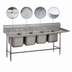 Thumbnail image #3 for Advance Tabco Regaline 4-Compartment Sink with Right-Hand 24-Inch Drainboard, 20