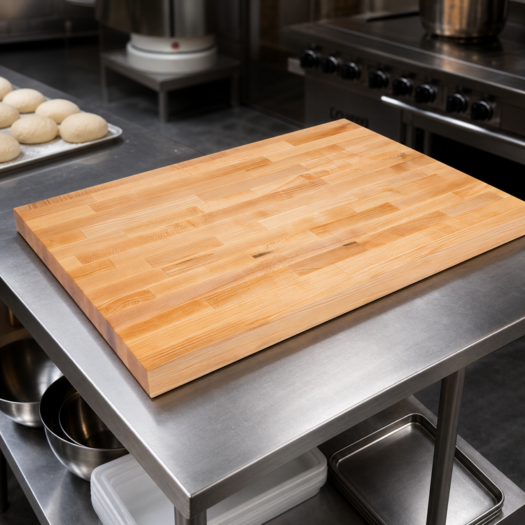 Product image #3 for John Boos 60" x 24" Edge Grain Flat Top Maple Work Table Top
