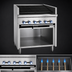 Thumbnail image #3 for Steakhouse 30-Inch Floor Model Gas Charbroiler with Open Cabinet Base and 5 Burners