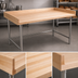 Thumbnail image #3 for John Boos Baker's Top Wood Work Table with Stainless Steel Legs, 72 x 36 x 39-1/4 Inches