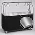 Thumbnail image #3 for Vollrath 2-Series Affordable Portable 46-Inch Cafeteria Utility Station with Open Storage Base and Breath Guard