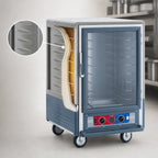 Thumbnail image #3 for Metro C5 Insulation Armour C535-CLFC-4-GY Half-Height Heated Holding & Proofing Cabinet, Mobile, Clear Door, 16-Pan Capacity