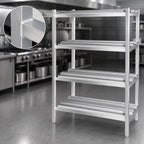 Thumbnail image #3 for Channel Manufacturing Lifetime Tough DR2448-4 4-Shelf Aluminum Dunnage Shelving Rack, 48"W x 24"D x 64"H