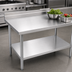 Thumbnail image #3 for John Boos Stallion Budget Stainless Steel Work Table with 1-1/2-Inch Backsplash and Undershelf, 72 x 18 Inches