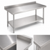 Thumbnail image #3 for John Boos Stallion Economy Stainless Steel Work Table with 5-Inch Backsplash and Adjustable Undershelf, 60 x 24 Inches