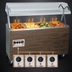 Thumbnail image #3 for Vollrath 2-Series Affordable Portable 4-Well Electric Hot Food Station with Buffet Breath Guard, Cherry Woodgrain