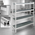 Thumbnail image #3 for Fermod Fermostock 4-Tier Stationary Perforated Aluminum/Polymer Starter Shelving Unit, 64W x 18D x 83H
