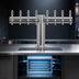 Thumbnail image #3 for Metropolis T-Style 8-Faucet Countertop Glycol-Cooled Draft Beer Tower, Polished Stainless Steel