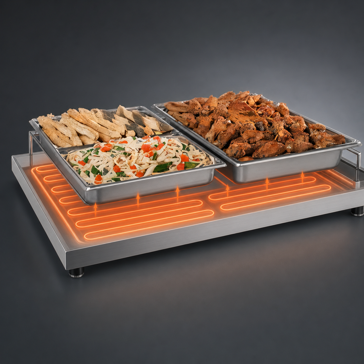 Product image #3 for Hatco Glo-Ray Free-Standing Heated Shelf, 30 Inch W x 15.5 Inch D, Stainless Steel Top