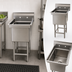 Thumbnail image #3 for Eagle Group Spec-Master FN Series Single-Compartment Freestanding Sink with Backsplash, 25 x 27 Inch, Stainless Steel