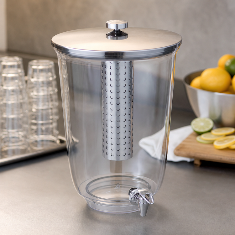 Product image #3 for American Metalcraft 20 Qt. Single Tritan Juice Dispenser Body with Stainless Steel Faucet