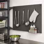 Thumbnail image #3 for Cambro Camshelving® Elevation EWSFP1836110 Wall-Mounted Pegboard, 18 x 36 Inches, Black ABS Plastic, Includes Mounting Hardware