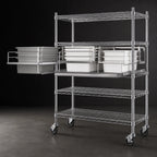 Thumbnail image #3 for Metro Super Erecta SS4NC Tray and Tote Slide System for 21-Inch Shelves, Nickel-Chrome Wire
