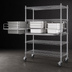Thumbnail image #3 for Metro Super Erecta Tray and Tote Slide System for 21-Inch Shelves, Nickel-Chrome Wire