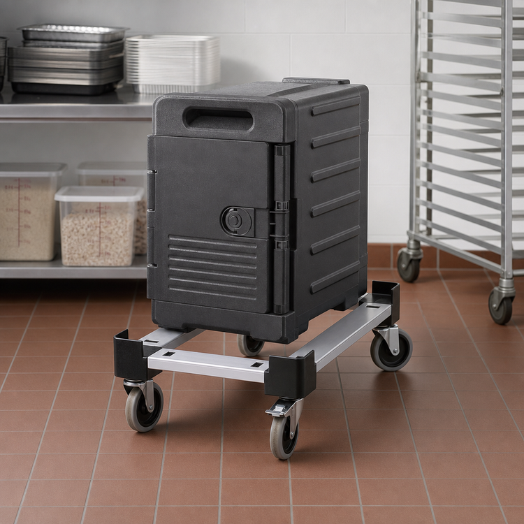 Product image #2 for Food Carrier Dolly, 58.5 Liter Capacity, Black/Silver