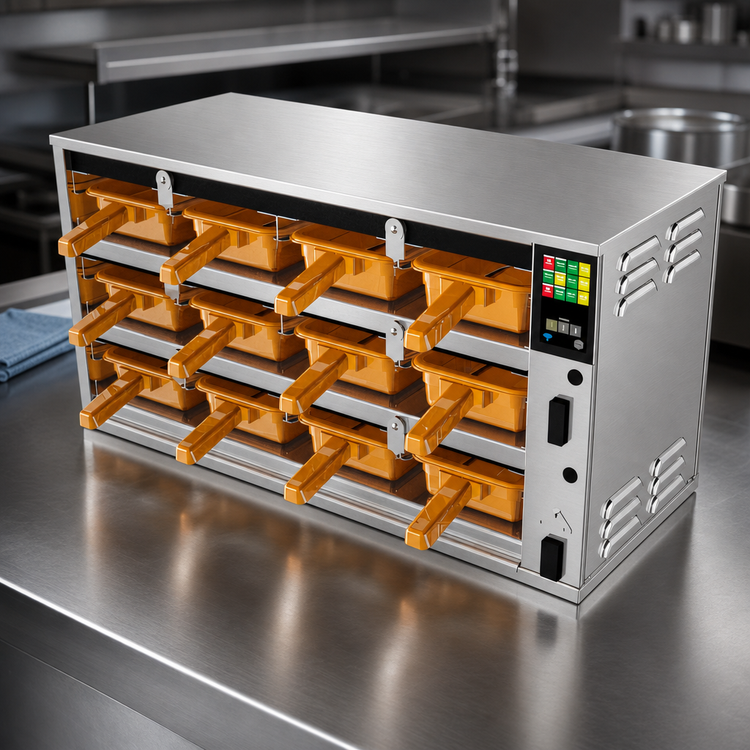 Product image #3 for Duke RFHU-34 ReadyFlex Hot Holding Cabinet, 3x4 Compartment, 2.5" Deep Pans